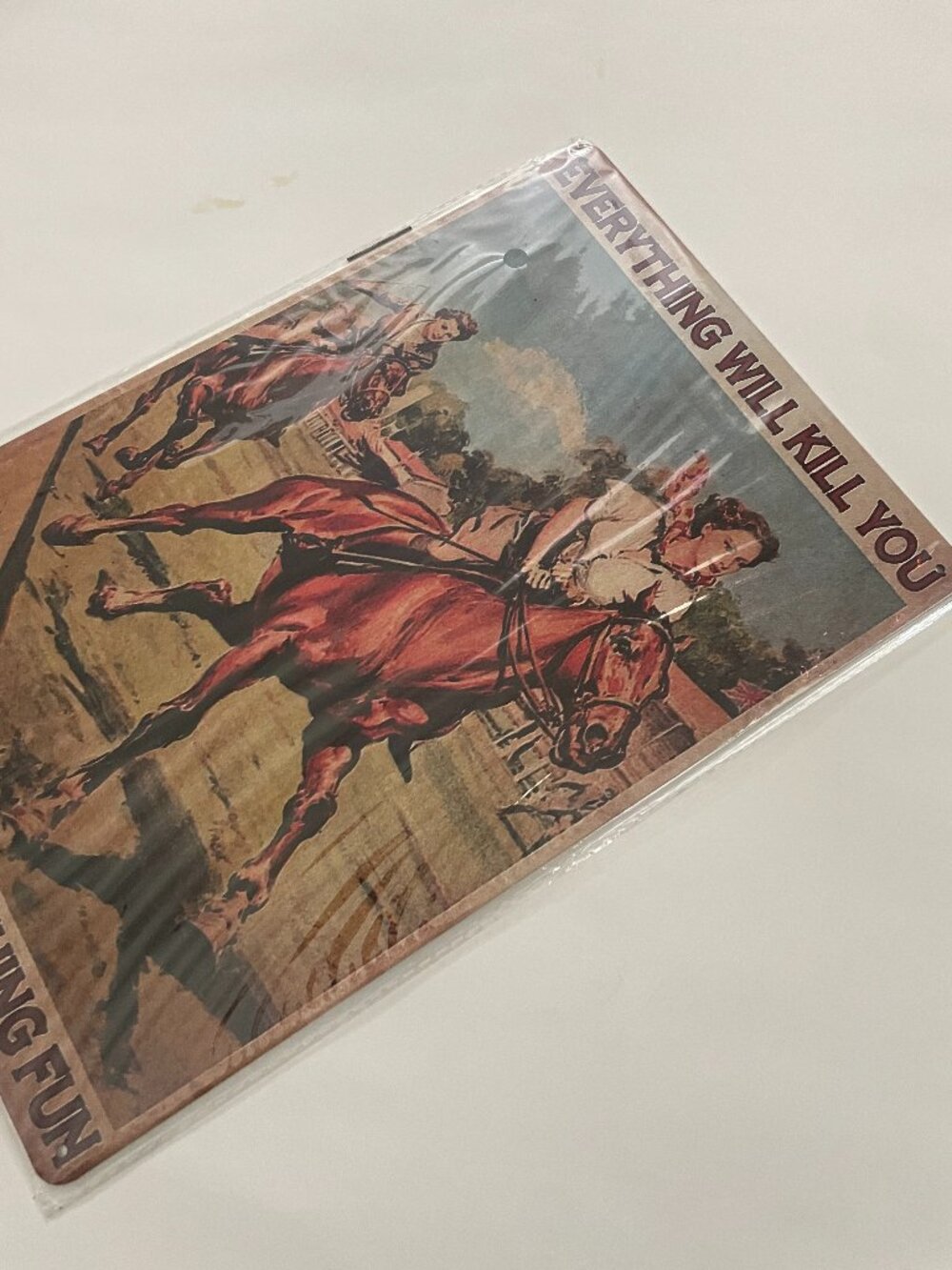 Everything Will Kill You – Vintage Horse Metal Sign